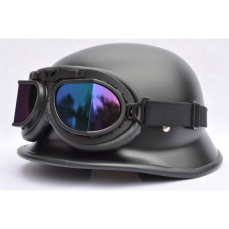 Öppet hjälm "tysk militär" med glasögon