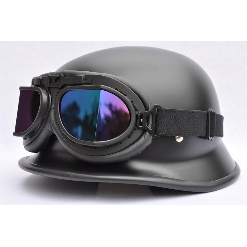 Öppet hjälm "tysk militär" med glasögon