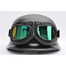 Öppet hjälm "tysk militär" med glasögon