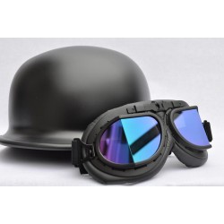 Öppet hjälm "tysk militär" med glasögon