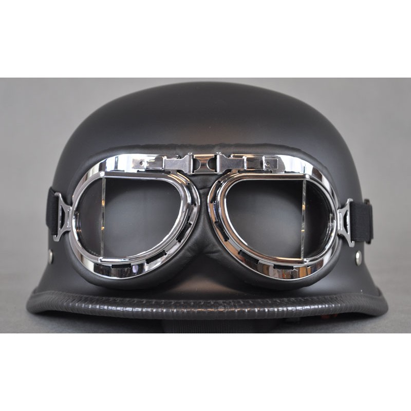 Öppet hjälm "tysk militär" med glasögon