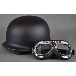 Öppet hjälm "tysk militär" med glasögon